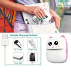 Mini Taşınabilir Termal Yazıcı — Pembe