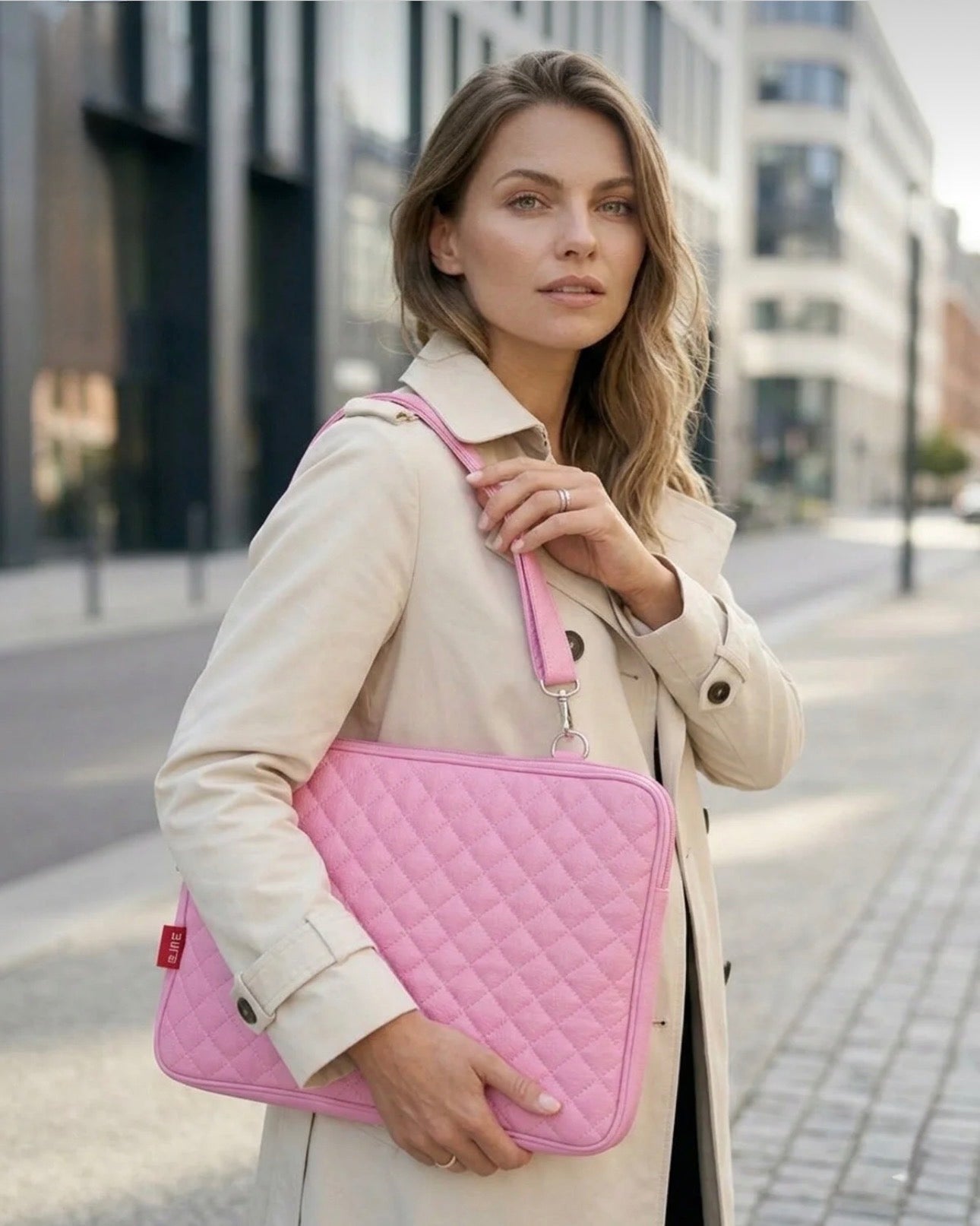 15.6" Laptop Notebook Çantası — Pembe