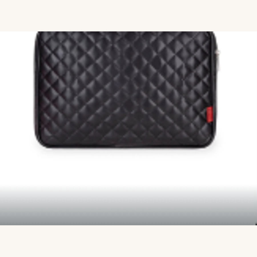 Kapitone Laptop Çantası Siyah - 13.6 inç Laptop